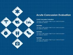 Acute concussion evaluation ppt powerpoint presentation portfolio model
