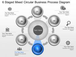 Ad 6 staged mixed circular business process diagram powerpoint template