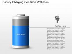 Ad Battery Charging Condition With Icon Powerpoint Template