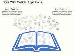 Ad Book With Multiple Apps Icons Flat Powerpoint Design