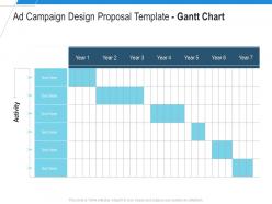 Ad campaign design proposal template gantt chart ppt powerpoint presentation inspiration