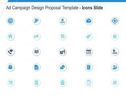Ad campaign design proposal template icons slide ppt powerpoint presentation inspiration