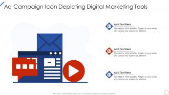 Ad Campaign Icon Depicting Digital Marketing Tools