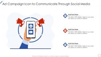 Ad Campaign Icon To Communicate Through Social Media