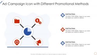 Ad Campaign Icon With Different Promotional Methods