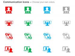 Ad monitoring global communication video calling ppt icons graphics
