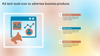 Ad Tech Tools Icon To Advertise Business Products