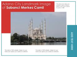 Adana city landmark image of sabanci merkez camii powerpoint presentation ppt template