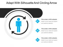 Adapt with silhouette and circling arrow