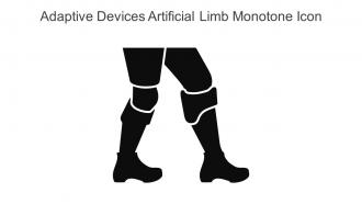 Adaptive Devices Artificial Limb Monotone Icon In Powerpoint Pptx Png And Editable Eps Format