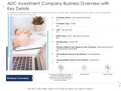 ADC Investment Company Multiple Options For Real Estate Finance With Growth Drivers