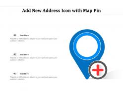 Add New Address Icon With Map Pin