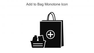 Add To Bag Monotone Icon In Powerpoint Pptx Png And Editable Eps Format