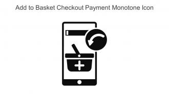 Add To Basket Checkout Payment Monotone Icon In Powerpoint Pptx Png And Editable Eps Format