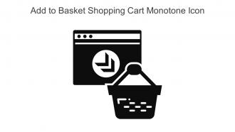 Add To Basket Shopping Cart Monotone Icon In Powerpoint Pptx Png And Editable Eps Format