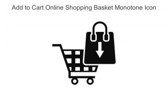 Add To Cart Online Shopping Basket Monotone Icon In Powerpoint Pptx Png And Editable Eps Format