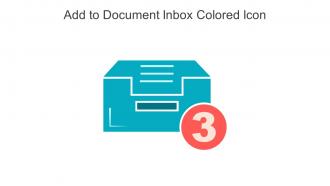 Add To Document Inbox Colored Icon In Powerpoint Pptx Png And Editable Eps Format