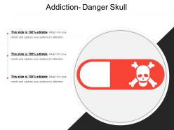 Addiction danger skull
