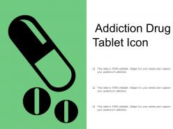 Addiction drug tablet icon