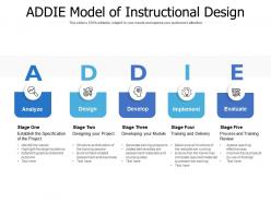 Addie model of instructional design