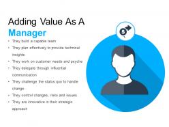 Adding value as a manager example of ppt presentation