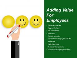 Adding value for employees sample ppt presentation