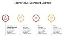 Adding value scorecard example ppt powerpoint presentation ideas graphics tutorials cpb
