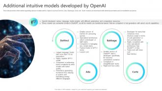 Additional Intuitive Models Developed By OpenAI Chatgpt Impact How ChatGPT SS V
