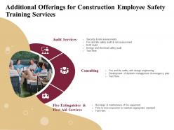 Additional offerings for construction employee safety training services ppt icon