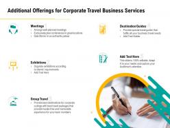 Additional offerings for corporate travel business services ppt file display