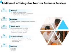 Additional Offerings For Tourism Business Services Exhibitions Ppt Powerpoint Presentation Good