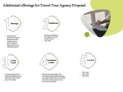 Additional Offerings For Travel Tour Agency Proposal Ppt Powerpoint Presentation Icon