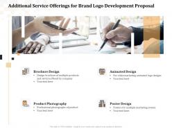 Additional service offerings for brand logo development proposal ppt powerpoint gridlines