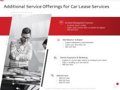 Additional service offerings for car lease services ppt powerpoint presentation visuals