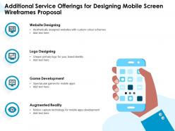 Additional service offerings for designing mobile screen wireframes proposal ppt outline