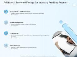Additional service offerings for industry profiling proposal ppt powerpoint visual aids