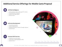 Additional service offerings for mobile game proposal highest traffic ppt powerpoint presentation good