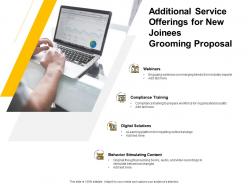 Additional Service Offerings For New Joinees Grooming Proposal Ppt Presentation Ideas