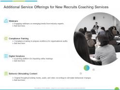 Additional service offerings for new recruits coaching services ppt powerpoint presentation icon