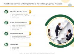 Additional service offerings for paid advertising agency proposal ppt powerpoint model deck