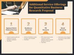 Additional service offerings for quantitative business research proposal ppt layouts