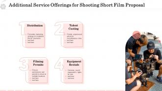 Additional service offerings for shooting short film proposal ppt visual aids ideas