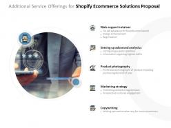 Additional service offerings for shopify ecommerce solutions proposal ppt powerpoint presentation