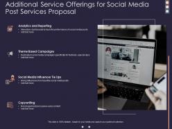 Additional Service Offerings For Social Media Post Services Proposal Ppt Presentation Files