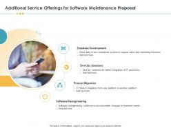 Additional service offerings for software maintenance proposal ppt inspiration