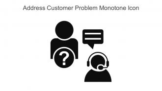 Address Customer Problem Monotone Icon In Powerpoint Pptx Png And Editable Eps Format