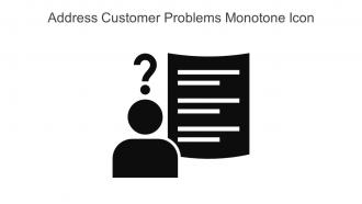 Address Customer Problems Monotone Icon In Powerpoint Pptx Png And Editable Eps Format