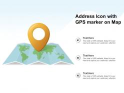 Address icon with gps market on map