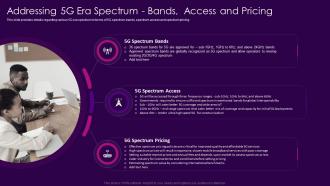Addressing 5g Era Spectrum Bands Access And Pricing 5g Network Architecture Guidelines