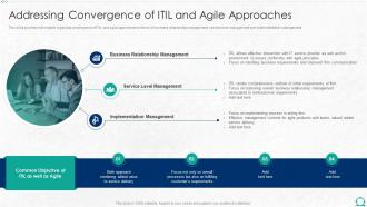 Addressing Convergence Of Itil And Agile Integration Of Itil With Agile Service Management It